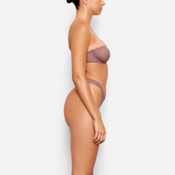 SKIMS Ultra Fine Mesh Strapless Bra Underwire Convertible 32A Rose Clay - Picture 11 of 11
